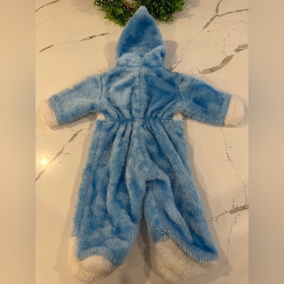 Vintage Claire Bell Blue One Piece Fleece zippered outerwear baby size 6-12mths - Picture 2 of 6